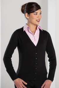 Sweater Russell Ladies V-Neck Knitted Cardigan